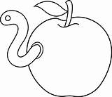 Apple Worm Outline Clipart Clip Coloring Apples Logo Transparent Cliparts Drawing Library Colorable Sweetclipart Book Attribution Forget Link Don Cineplexx sketch template