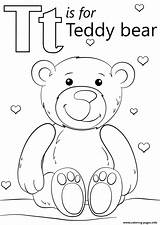 Letter Coloring Teddy Bear Pages Printable Preschool Alphabet Kids Worksheets Sheets Color Supercoloring Kindergarten Colouring Lion Letters Crafts Book Getcolorings sketch template