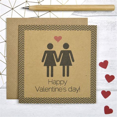 Lesbian Valentine S Card By Pink And Turquoise