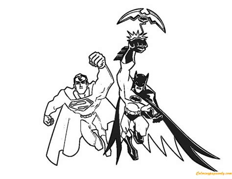 batman  superman coloring page  printable coloring pages