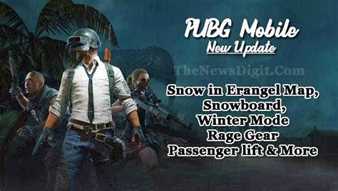 pubg mobile  update december  features snow erangel death race mode release date