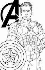 Capitan America América Capitán último Escudo sketch template
