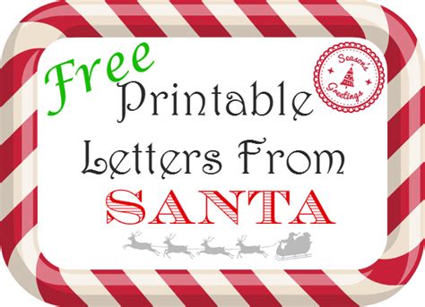 printable letters  santa