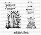 Seek Ask Knock Coloring Pages Template February Matthew sketch template