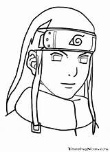 Neji Pages Coloring Naruto Print Drawingnow Template sketch template