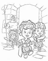 Coloring Merida Pages Brave Harris Hubert Hamish Brothers Disney Triplets Colouring Three Triplet sketch template