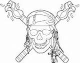 Pirates Carribean Loudlyeccentric Skull sketch template