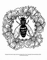 Bee Coloring Printable sketch template
