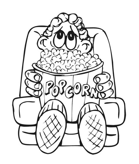 popcorn coloring page coloring home