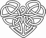 Celtic Heart Coloring Knot Designs Tattoo Hearts Patterns Pages Unique Knots Pattern Tattoos Embroidery Quilt Irish Printable Motif Clipart Stencil sketch template