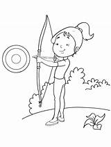 Archery Coloring Pages Practice Kids sketch template