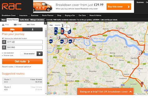 rac route planner auto express