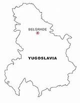 Yugoslavia Coloring Map sketch template