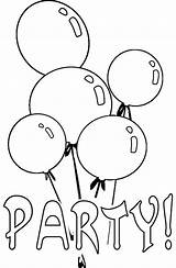 Coloring Party Birthday Balloon Pages Balloons Printable Drawing Coloring4free Para Colorear Ballonger Globos Dibujos Kids Time sketch template