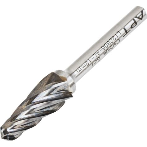 Carbide Burr 12mm Diameter 28mm Head Length Aluminium Cut