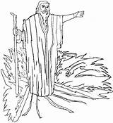 Moses Drawing Prophet Coloring Size Color Print sketch template