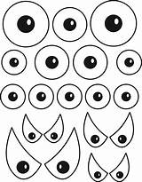 Eyes Printable Monster Paper Templates Clipart Eye Fish Plate Template Crafts Halloween Coloring Kids Spooky Cut Monsters Clip Craft Face sketch template