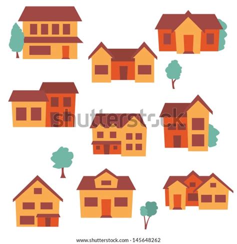seamless house pattern stock vector royalty