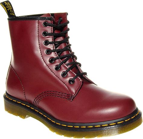 dr martens  cherry red leather  unisex mens womens boots shoes  amazoncouk shoes bags