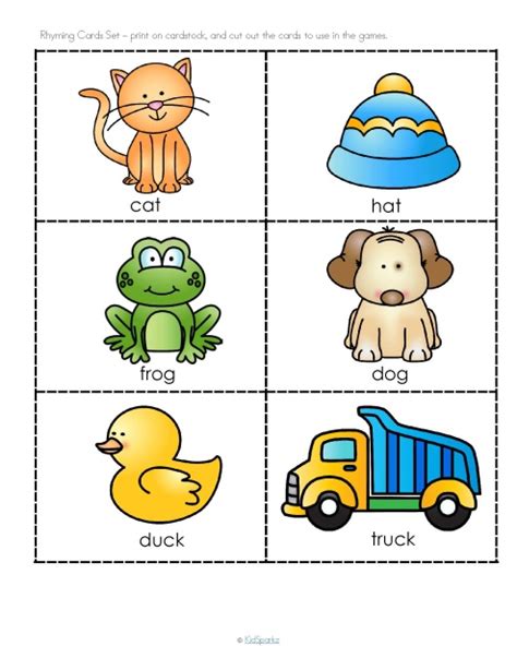 printable rhyming picture cards templates printa vrogueco