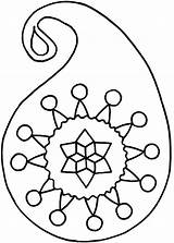 Rangoli Paisley Coloring Pages Beautiful Easy Print Adults Color Flower Netart Geometric Clipartmag sketch template
