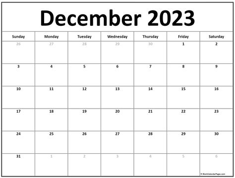 december  calendar printable printable template calendar