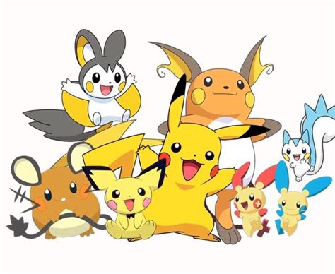 pikachu family cute pokemon