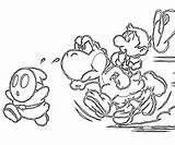 Yoshi Island Coloring Pages Ds Yoshis Part Print sketch template