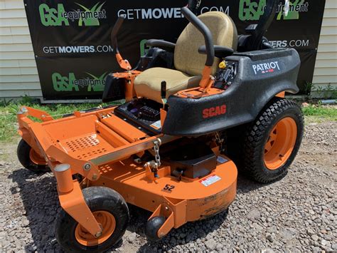 scag patriot commercial  turn wonly  hours   month lawn mowers  sale