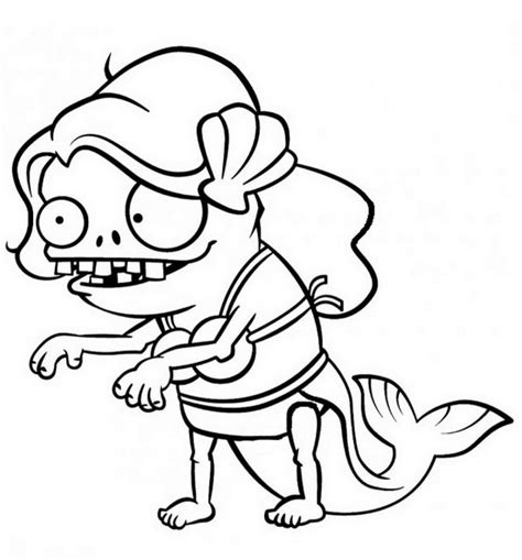 imp mermaid zombie coloring page  printable coloring pages
