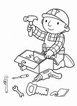 Builder Bob Coloring Pages Printable Kids Bouwer Colorear sketch template