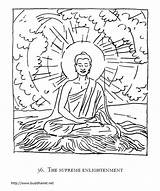 Buddha Enlightenment Colouring Supreme Story sketch template
