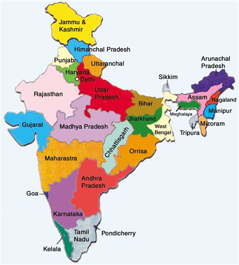 india map india geography facts map  indian states