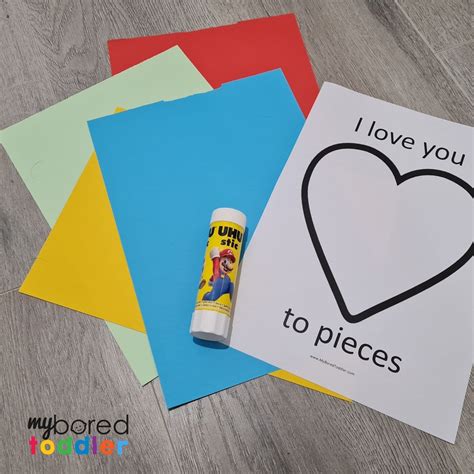 valentines day  love   pieces  template  bored toddler