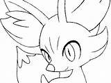 Fennekin Coloring Pokemon Pages Excellent Getcolorings Getdrawings sketch template