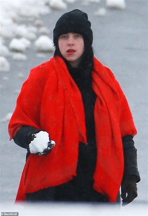 billie eilish enjoys  holiday weekend   walk   snowy angeles