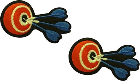 amazoncom  pieces darts iron  patch applique motif fabric children games dartboard decal