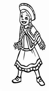 Quechua Colouring Costumes sketch template