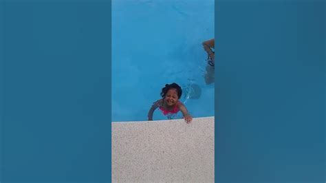 first time swimming without floaties youtube