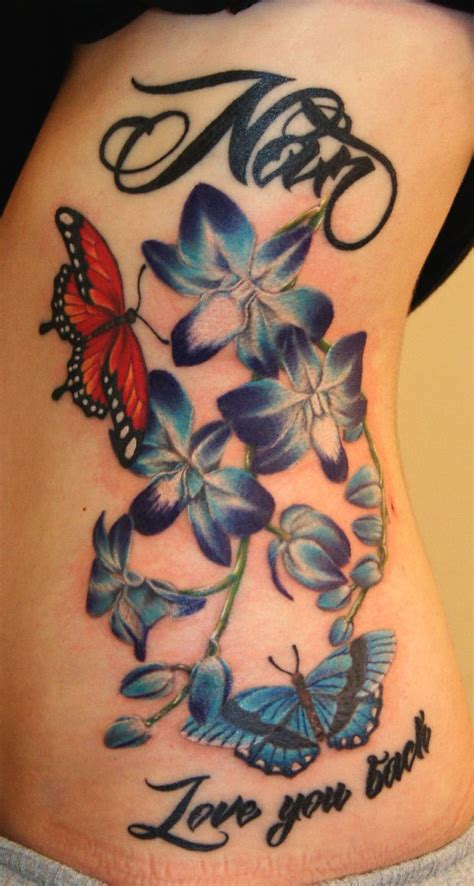 orchids and butterflies butterfly tattoo cover up butterfly tattoo