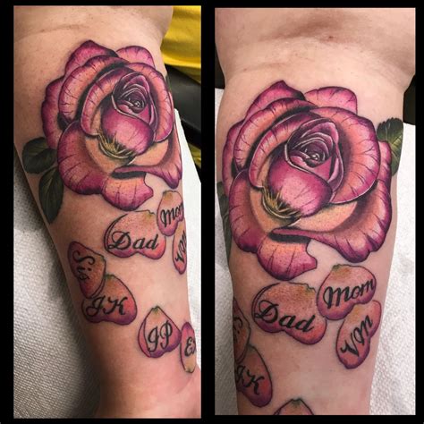 pretty rose tattoo  falling petals  represent