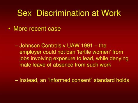 ppt sex discrimination at work powerpoint presentation free download