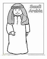 Saudi Arabia Multicultural Colouring Saudita Uae sketch template
