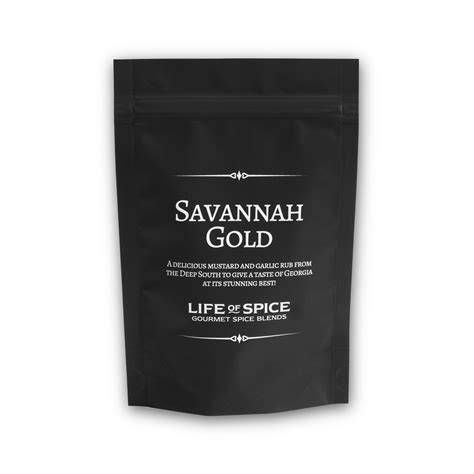 savannah gold life of spice gourmet bbq rub 60g mustard garlic