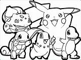 Coloring Pokemon Pages Characters Printable Getcolorings sketch template