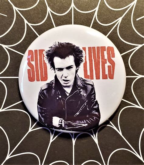 sid vicious 2 25 pin back punk rock buttons sex pistols etsy