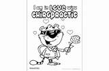 Chiropractic Coloring Valentine Sheets Kids Series sketch template
