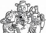 Fnaf Pages Coloring Drawing Colouring Crew Characters Deviantart Print Color Bonnie Printable Office Da Withered Digital Group Search sketch template