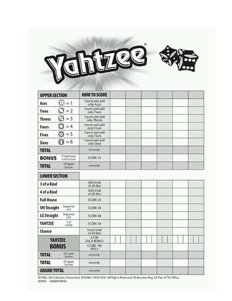 printable yahtzee score sheets cards     yardzee