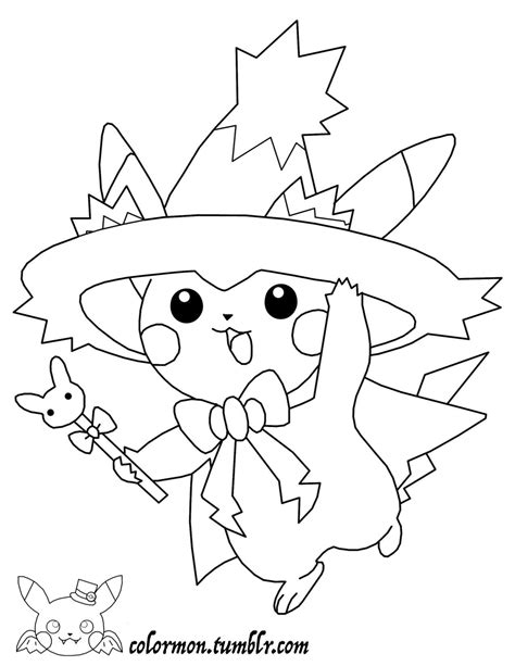 pikachu halloween coloring pages   thousand pictures